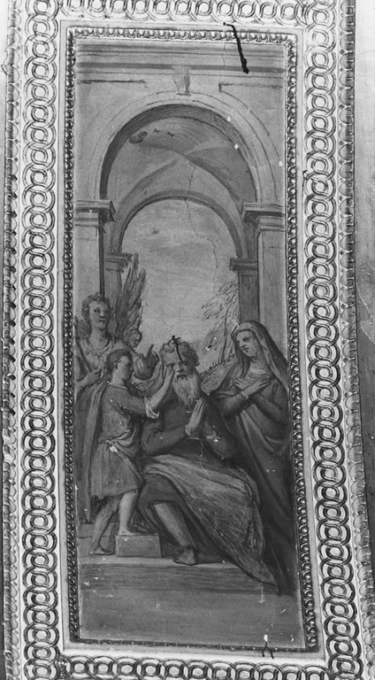 Episod biblici - Tobia guarisce il padre, Chiesa del SS. Nome di Gesù all'Argentina, Roma